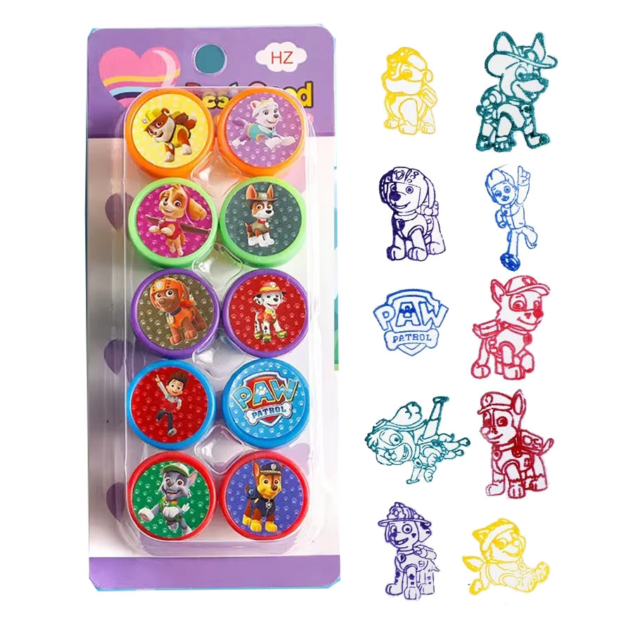 

10/20/30pcs Paw Patrol Self Inking Stamps Party Favor Gifts Children's Birthday Souvenirs Decoration Wedding Supplies Toy