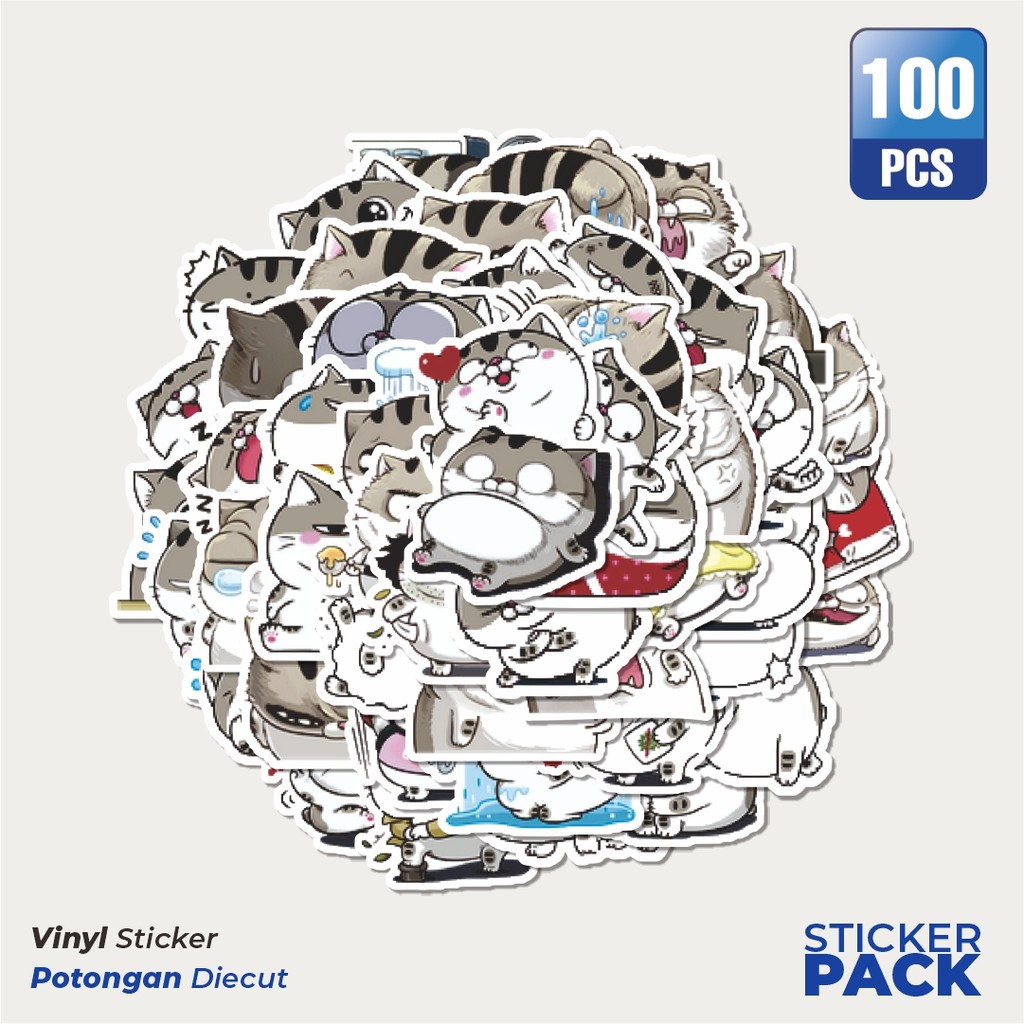 

Stiker Vinyl Stiker Kawaii Kittens Cats Pets [Anak Kucing Peliharan Lucu] Waterproof Aesthetic- Untuk Laptop, Motor, dan Helm - Paper Stationery Pack