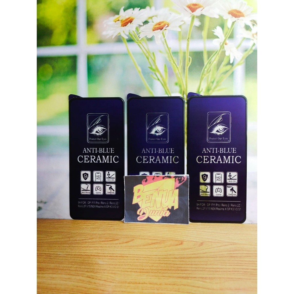 ANTI GORES REALME 3 PRO -REALME 5 -REALME 5I -REALME 5 PRO/CERAMIC BLUE ANTI PECAH REALME 3 PRO -REA