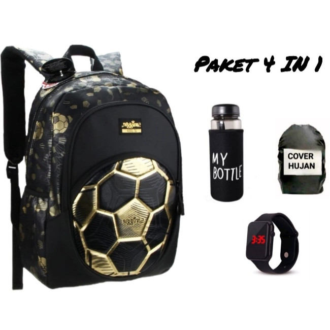 RIMA_SHOP.ID[ Free Botol ]Tas smiggle bola / Tas ransel sekolah anak laki laki sd smp anti air / Tas