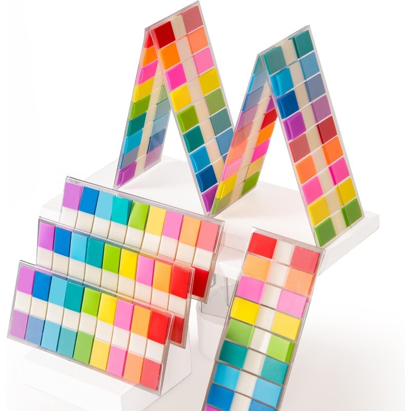 

6 Pack 1080pcs Transparent Colorful Index Creative Memo Pads Office School Stationery Self-Adhesive Stickers Sticky Note Pads