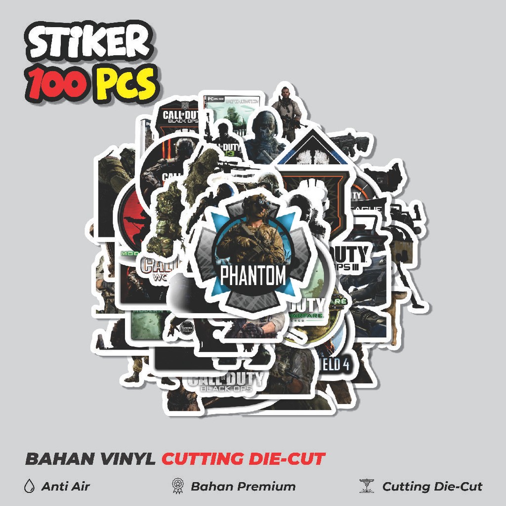 

Terbaru! 50 pcs Stiker Call Of Duty Series Game 2 Dekorasi Lucu Kreatif untuk Notebook, Skateboard, HP