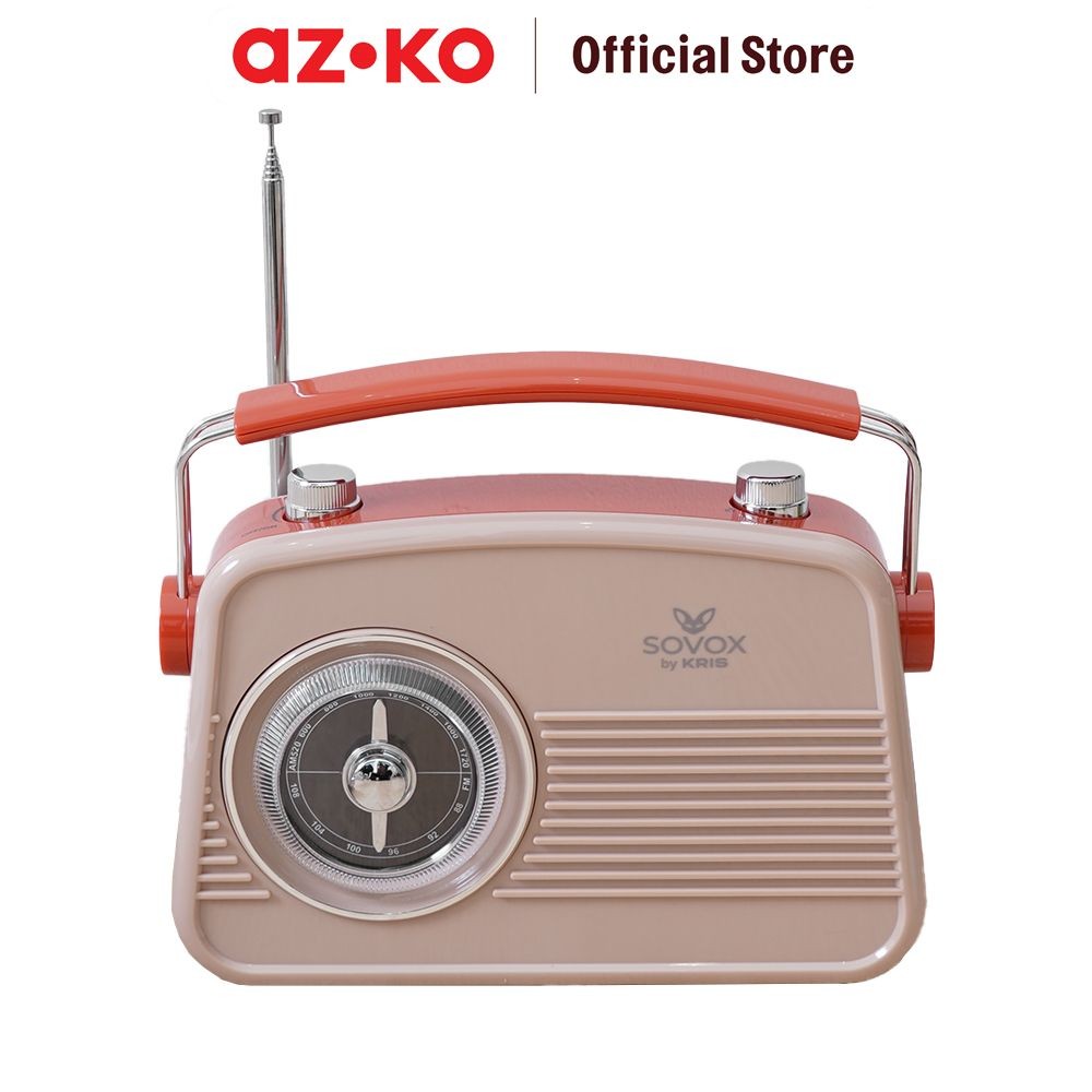 AZKO Sovox Speaker Retro Bluetooth Dengan Radio - Merah Perangkat Elektronik Spiker Audio Electronic