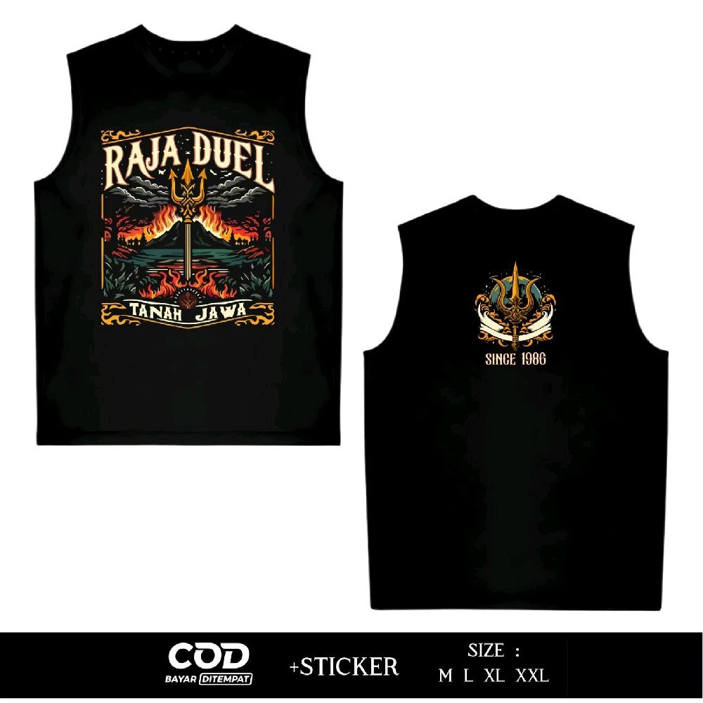 Kaos Singlet Pagar Nusa Raja Duel Tanah Jawa Sablon DTF Bahan Adem By Gallery Atribut