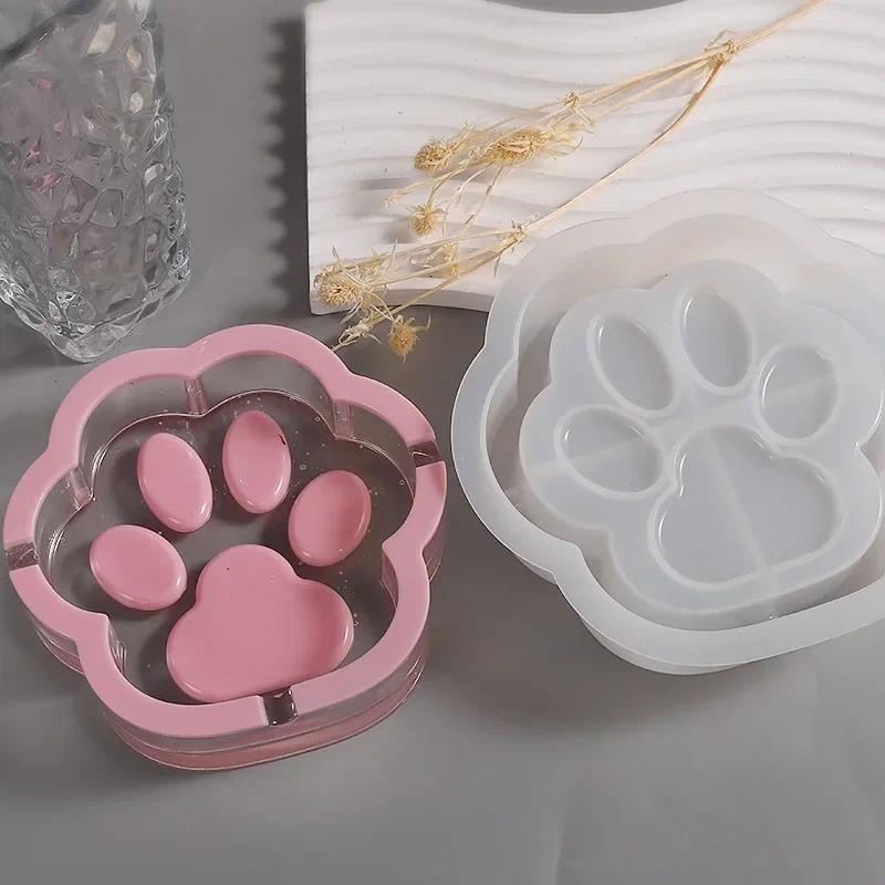 

Cat Claw Ashtray Silicone Mold Epoxy Resin Mold for Cigar Concrete Crystal Casting Gypsum Plaster Rack Jewelry Box Storage Mold