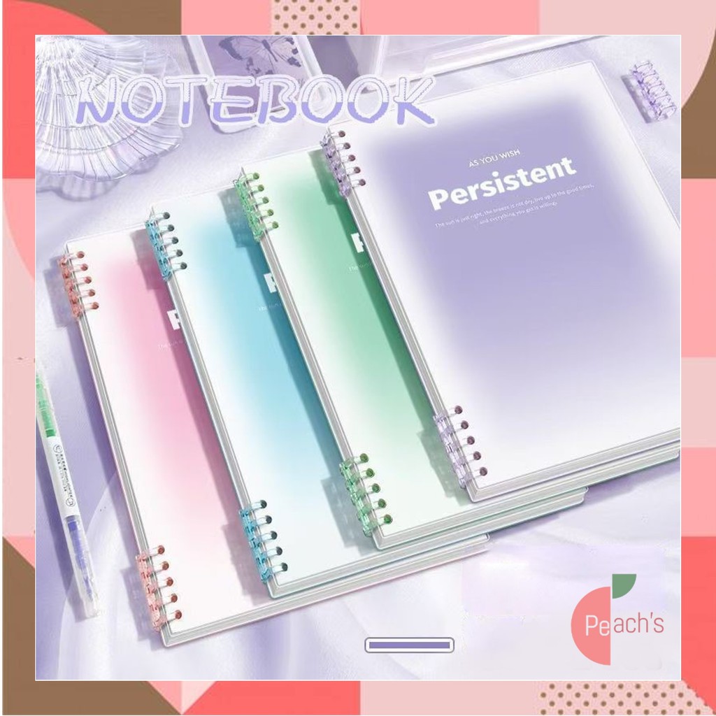 

PEACHs - 6646 Buku Tulis Sekolah / Buku Binder / Buku Catatan Lucu / Notebook Loose Leaf Lucu / Aesthetic Korean Loose Leaf Binder