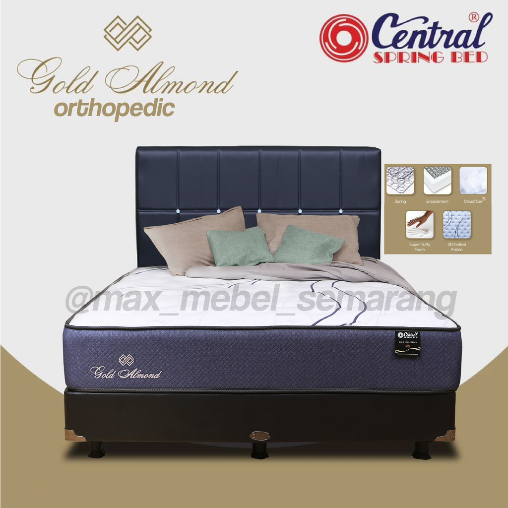 Springbed Matras Central Gold Almond Orthopedic Matras Tulang Belakang Semarang