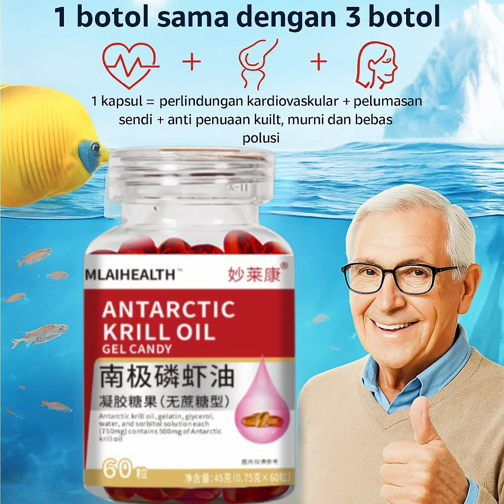 

【Kirim dalam 24 jam】 [Astaxanthin Super] Minyak Udang Krill Kutub/ Antioksidan Alami/ Perlindungan Sendi/ Suplemen Harian/ Kesehatan Pembuluh Darah