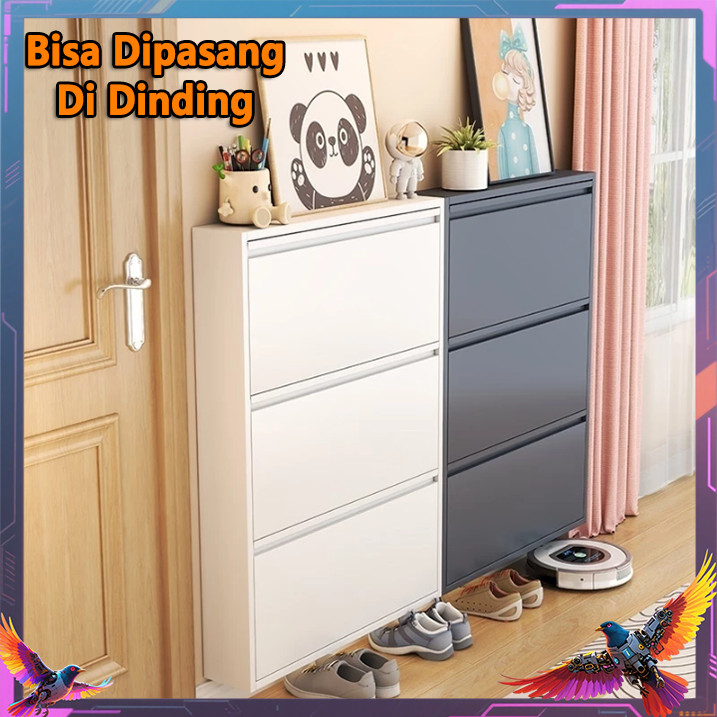 Rak Sepatu Susun Besi Tertutup 2 - 4 Layer Kuat Tebal Lemari Sepatu Minimalis Rak Sepatu Susun Besi