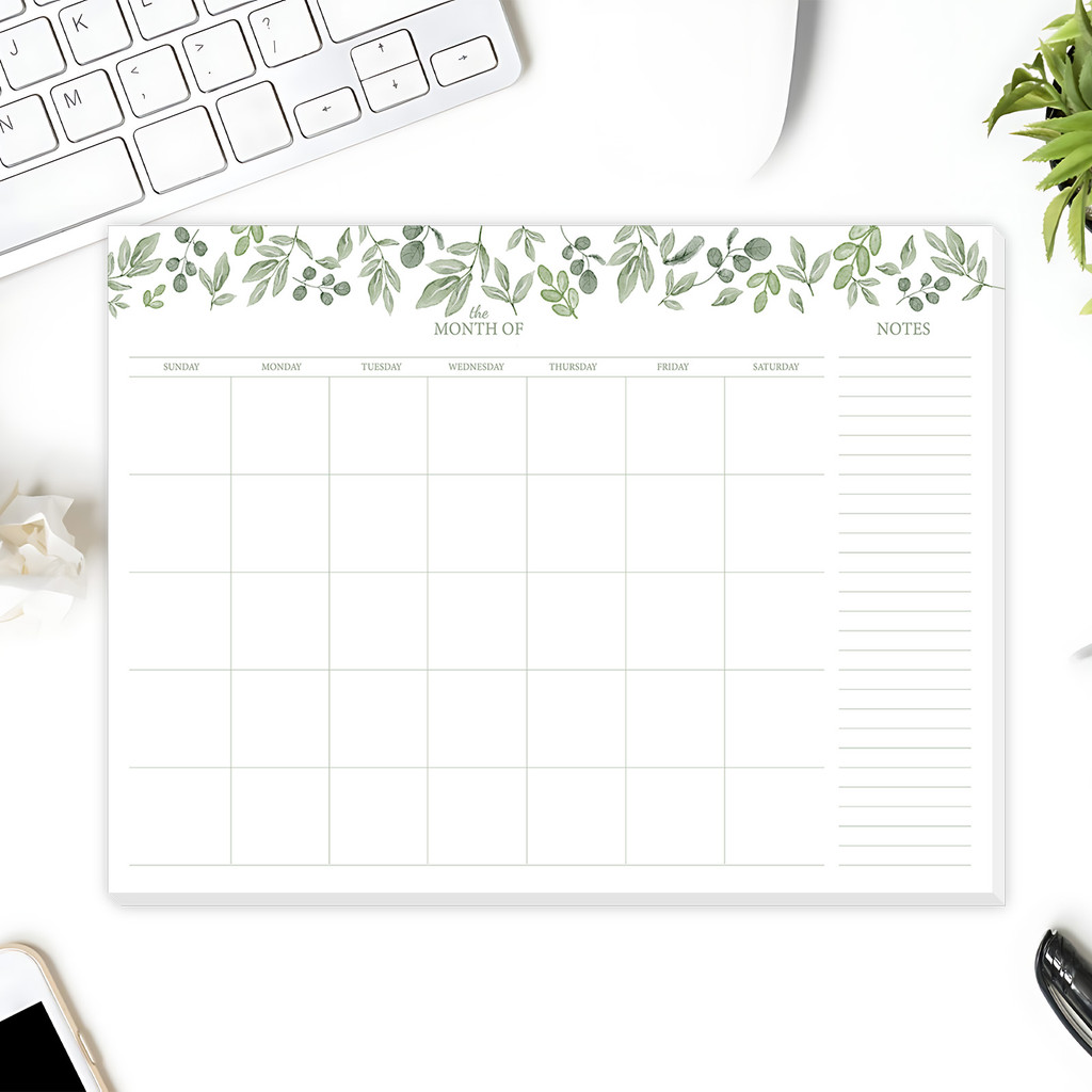 

A4 monthly undated notepad weekly planner daily planner notes school office household supplies 24 sheets