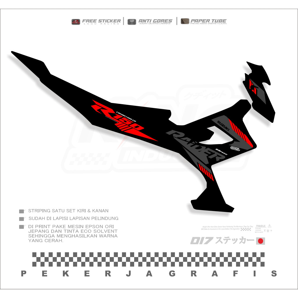 STRIPING SATRIA FU 150 FACELIFT HOLOGRAM - STIKER SATRIA FU 150 FACELIFT VARIASI