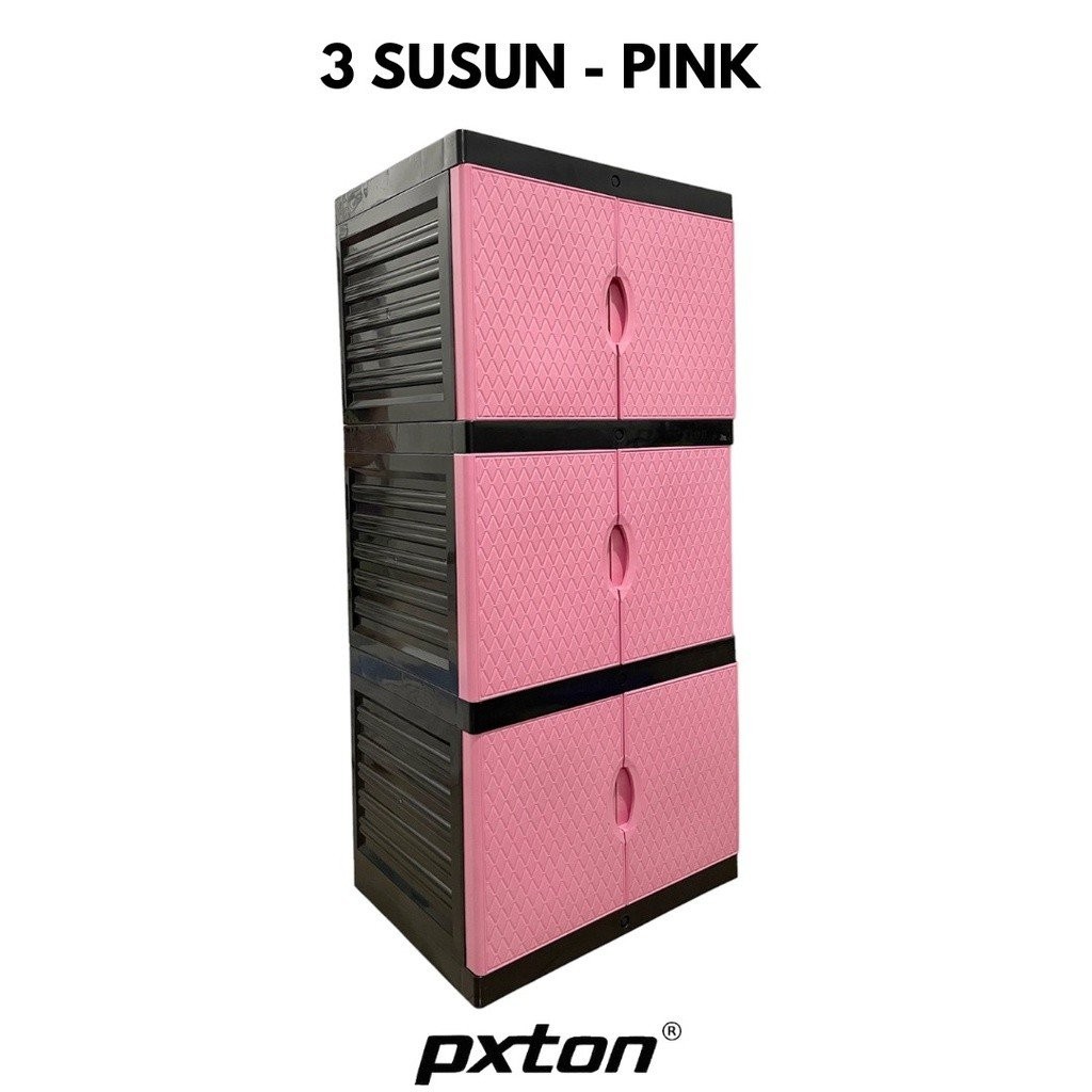 Aris A Beng Lemari Pakaian Plastik Diamond - Rak Penyimpanan 2/3/4 Susun - Keranjang Serbaguna - Ant