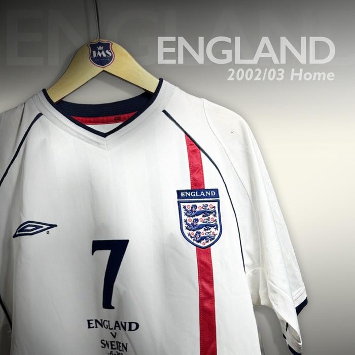 2002-04 ENGLAND HOME SHIRT BECKHAM #7