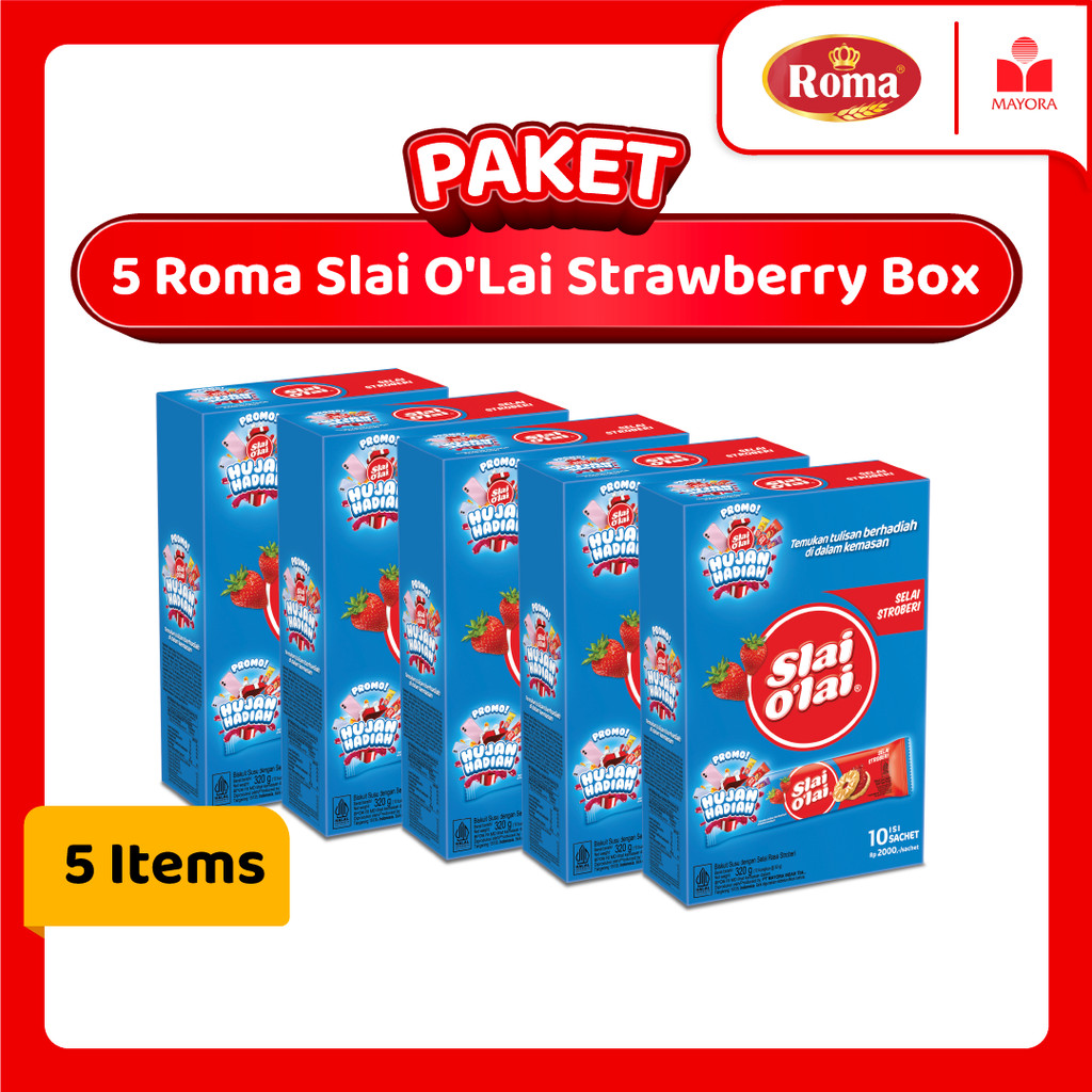 

Paket 5 Biskuit Roma Slai Olai Strawberry Box