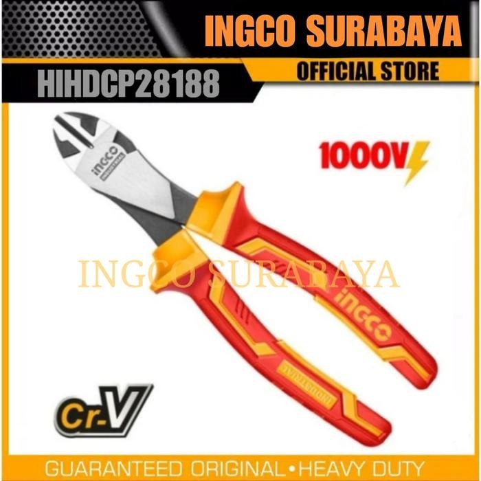 INGCO HIHDCP28188 INSULATED CUTTING PLIER 7" 1000V TANG POTONG LISTRIK