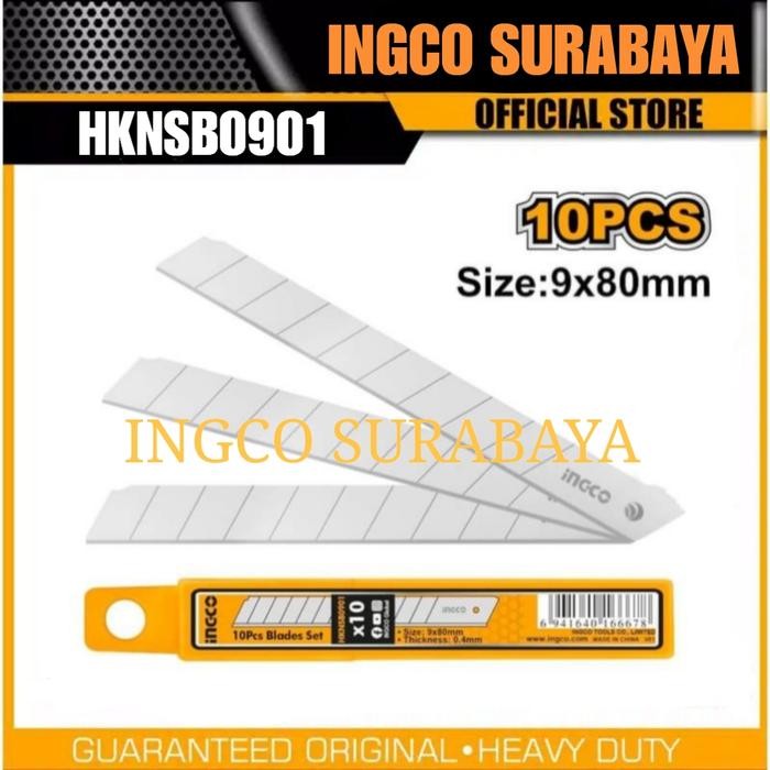 

INGCO HKNSB0901 BOX CUTTER BLADE (9MM SK5) 10PCS REFILL ISI MATA KECIL