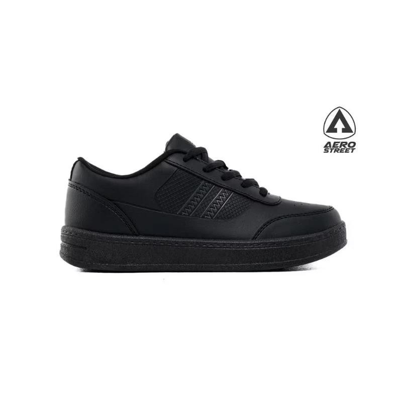 Sepatu Sekolah Sneakers Aerostreet Hitam-Airstrike