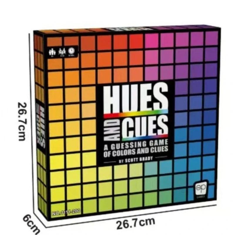 HUES AND CUES Board Game for 3-10 Players  with Clues and Puzzles and Children's Party Games Vibrant