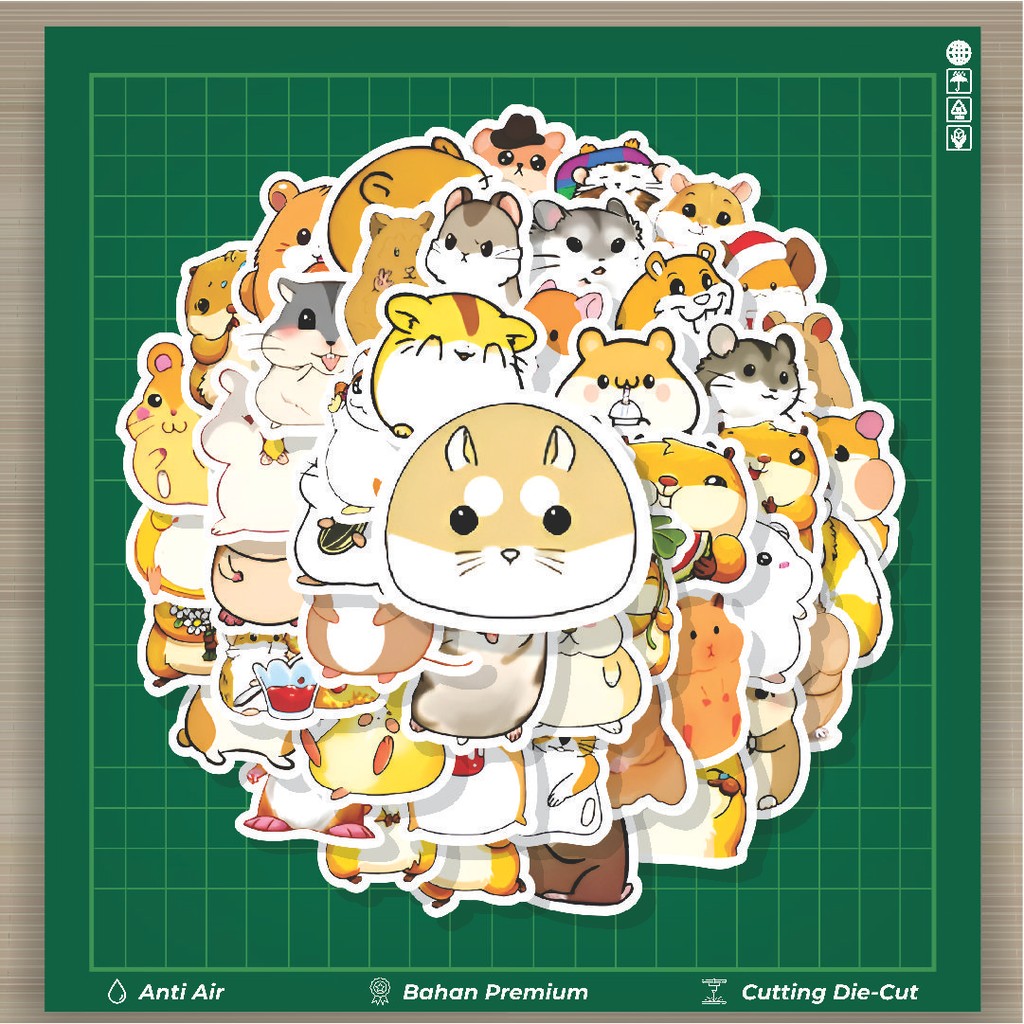 

HOT 50 PCS STIKER Stiker Cute Hamster Stiker Fashion Cars Decal Dingin Kartu Album Custom Vinyl Anti Air- Sticker Aesthetic Buku Journal Koper Casing HP Tablet Laptop Helm Motor Botol Minum