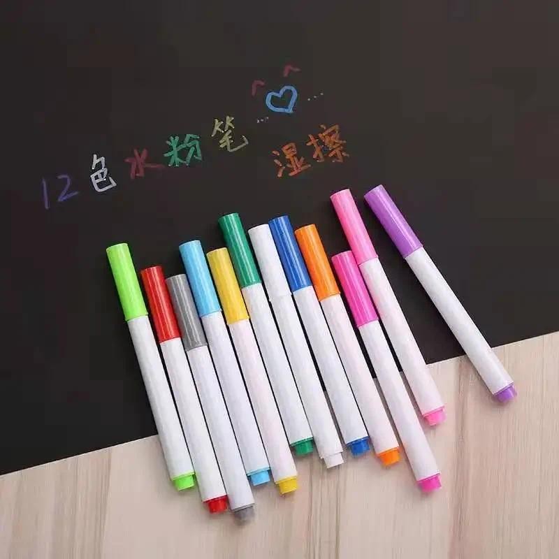 

3/5/10/12Pcs/Set White Liquid Chalk Erasable Pen Marker For Glass Windows Electronic Blackboard Chalkboard Window White Pen