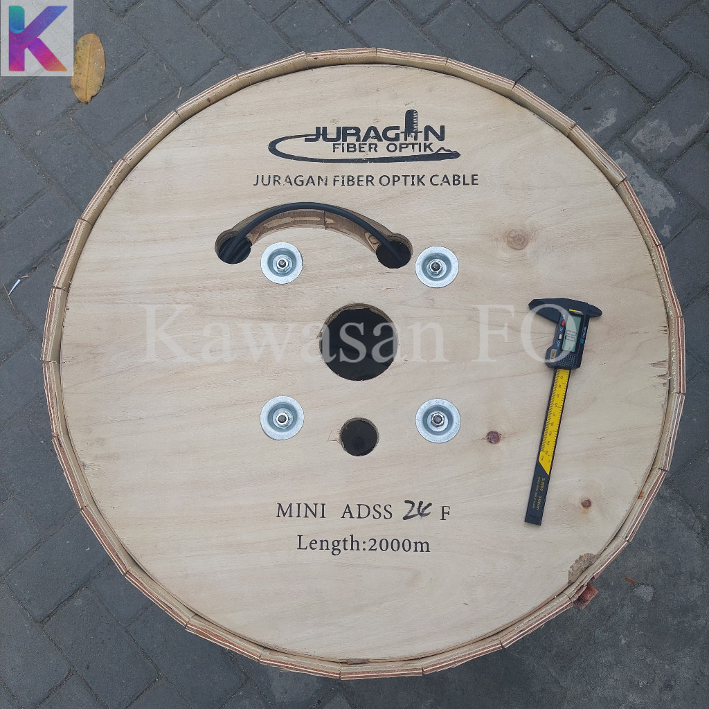 Mini ADSS 24 Core 2 Tube / KU 24Core Mini ADSS Kabel Mini ADSS 24C Span 100 G652D JURAGAN FO