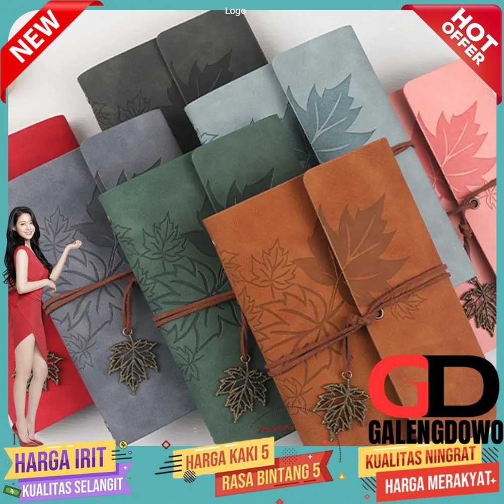 

Toddi Buku Catatan Harian Binder Kulit Retro Maple Leaf - LD-A1