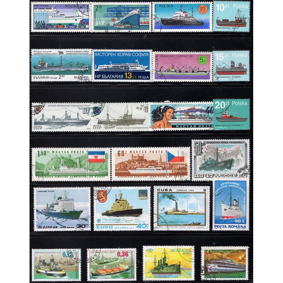 

50Pcs/Lot Modern Boat Ship Stamp Topic All Different From Many Countries NO Repeat Postage Stamps with Post Mark for Collecting