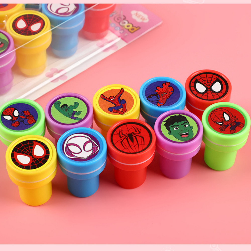 

10/20/30Pcs Spiderman Hulk Cartoon Seal Stamps Party Favors Birthday Gifts for Goody Bag Fillers Classroom Rewards Prizes Toys