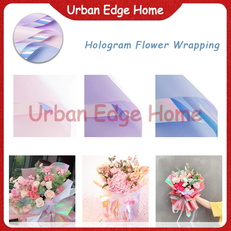 

Isi 20lembar Cellophane Hologram / Hologram Flower Wrapping Paper Waterproof Paper Kertas / Kertas Buket Kilat Cellophane