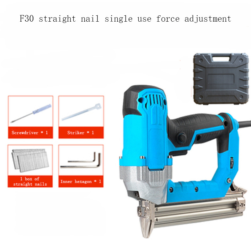 

Electric Nailer and Stapler Furniture Staple Gun for Frame with Staples & Nails Carpentry Woodworking Tools F30 Straight Nails