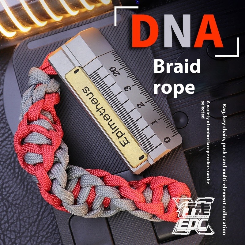 

Handmade Multicolor Paracord Keychain Lanyard Walking DNA Cell Umbrella Rope Crafted Key Holder Mixed Colors Paracord