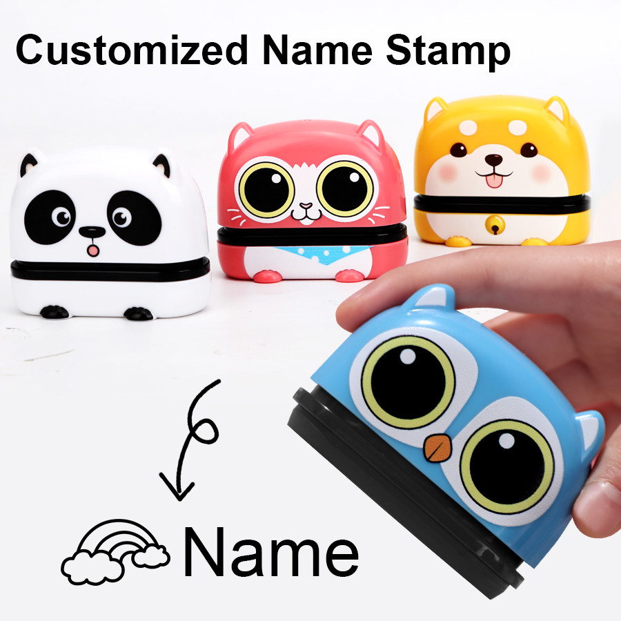 

Ensure easy and fun identification of school supplies with waterproof name stamps; personalized for clothes, shoes, bags
