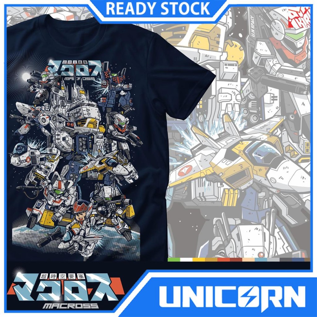 T-Shirt Macross Navy Blue / Kaos Dewasa Macross Navy Blue - Size XL