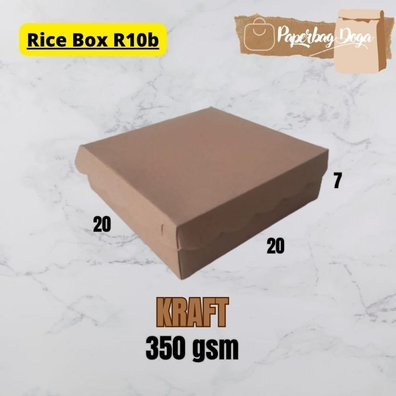 

DUS NASI RENDA 20x20 COKLAT KRAFT TEBAL/ KOTAK NASI 20x20 KRAFT/R10K 20x20 Isi 100 pcs