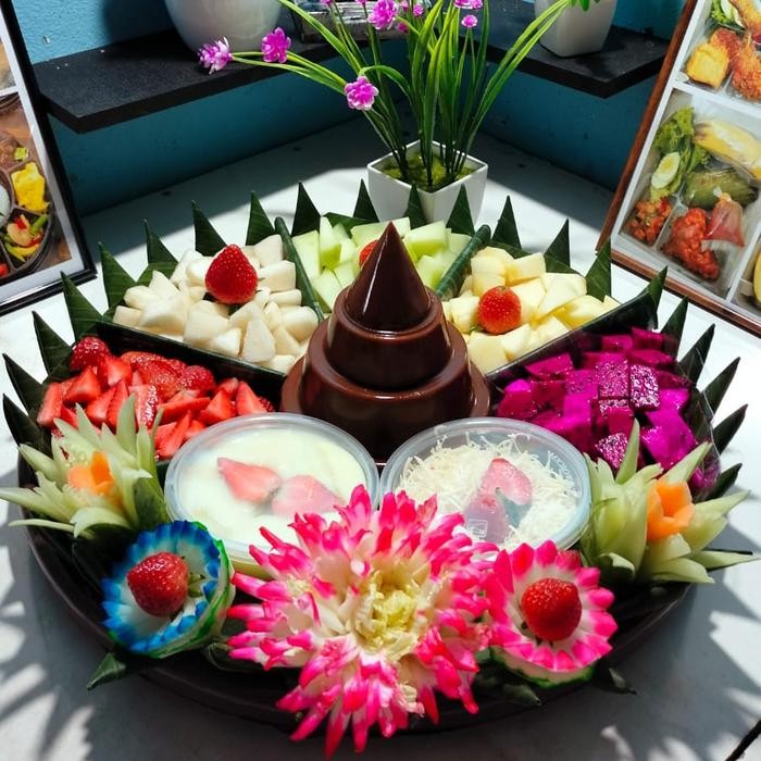 

Puding Buah/Tumpeng puding/Puding ultah/Puding - 5 Porsi