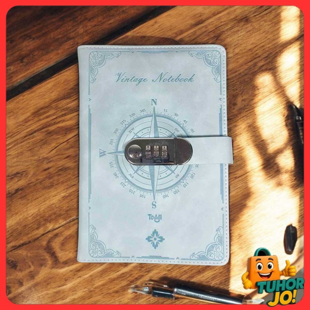 

Toddi Buku Jurnal Leather Diary 200 Halaman Grid A5 with Lock - TD22
