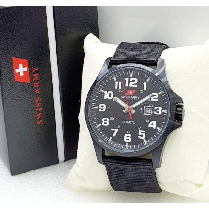 Jual Jam Tangan Pria SWISS ARMY Original Sprot Tali Canvas Real Pict Original 100% Harga Terbaik