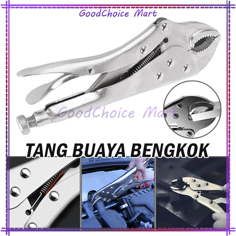 10 Inch Tang Buaya Bengkok Locking Pliers / Tang Jepit Buaya / Alat Tang Buaya Vise Grip
