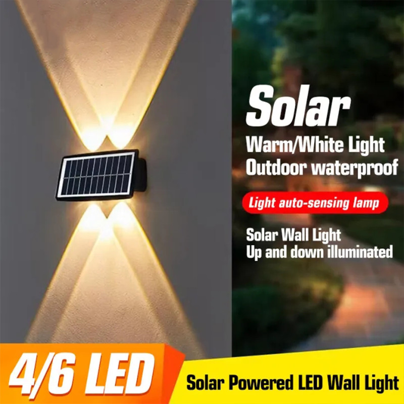 Lampu Dinding teras hias sensor Taman light outdoor Lampu Tenaga Surya lampu dinding