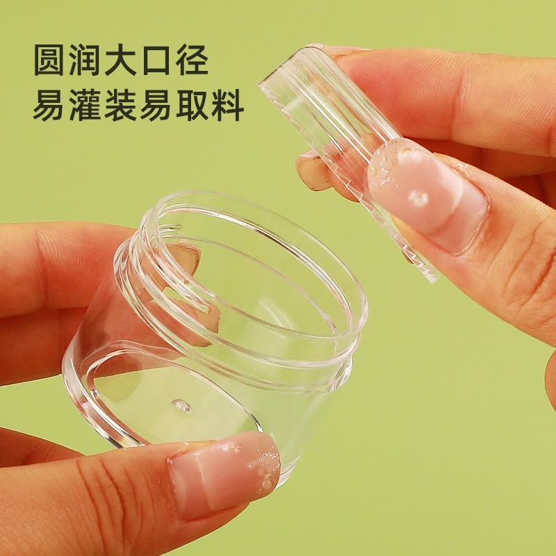 

1/3/5/10Pcs 2g 3g 5g 10g 15g 20g 30g 40g Plastic Cosmetics Makeup Box Nail Art Storage Pot Container Clear Sample Lotion Jar