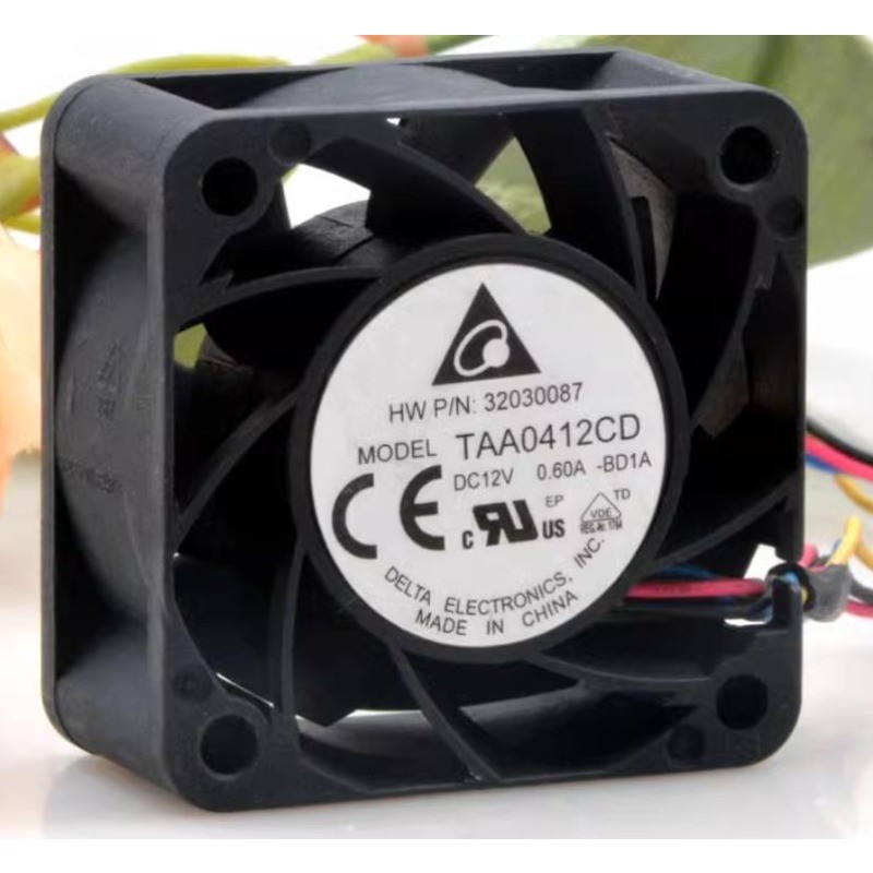 New Cooler Fan for Delta TAA0412CD 4020 12V 0.60A 4CM Dual Ball Temperature Controlled Cooling Fan 4