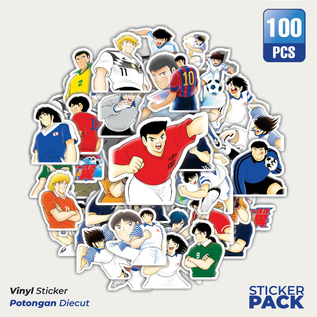 

Super Hemat! 100 PCS Stiker Anime Series Tsubasa Character Mix Waterproof Aesthetic- Untuk Laptop, Motor, dan Helm - Paper Stationery Pack