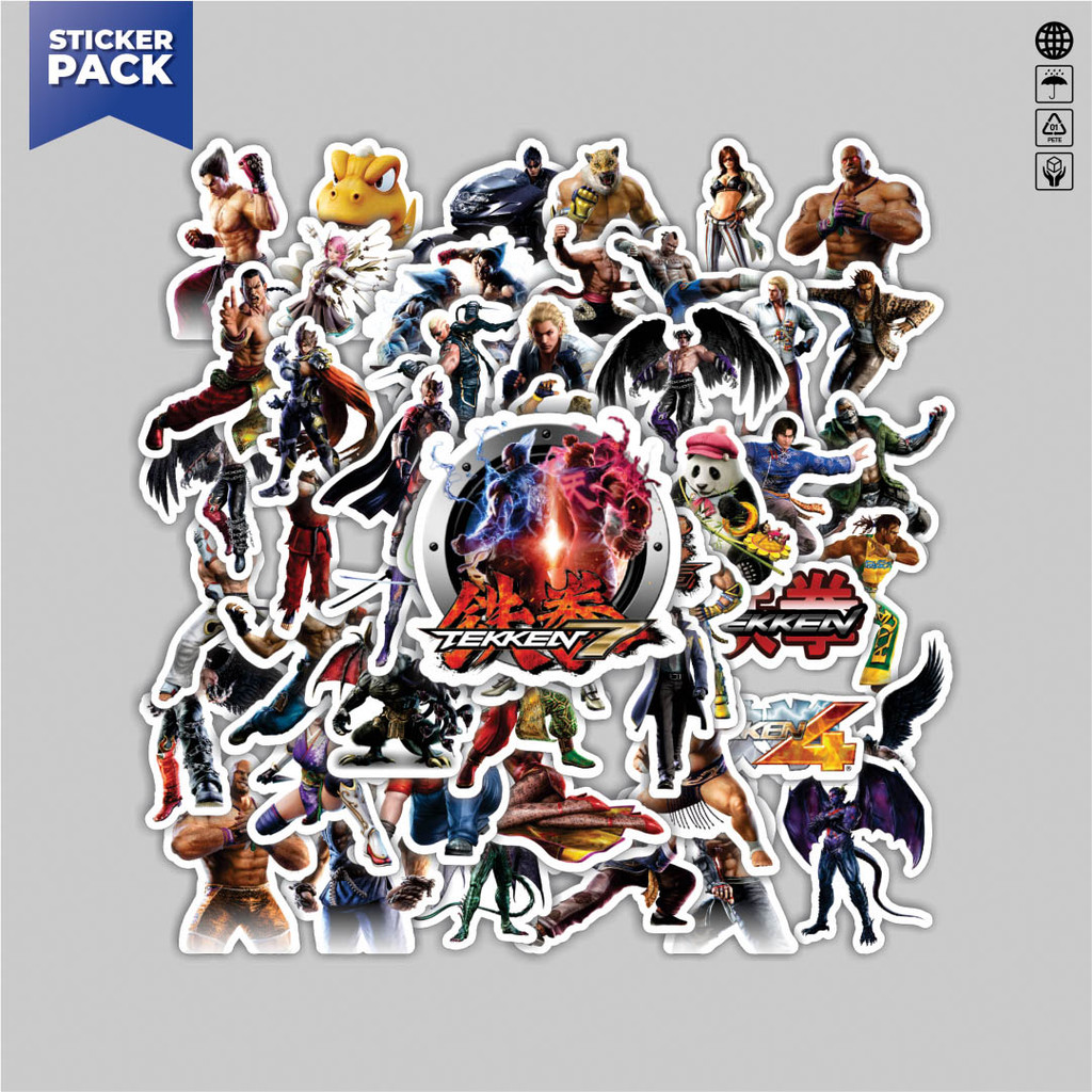 

[100PCS]Stiker Pack Stiker Game Series Tekken Character Mix 1 Aesthetic Vinyl Anti Air Dekorasi Sticker Laptop Buku Journal Koper Helm Casing HP Gitar Helm Skateboard