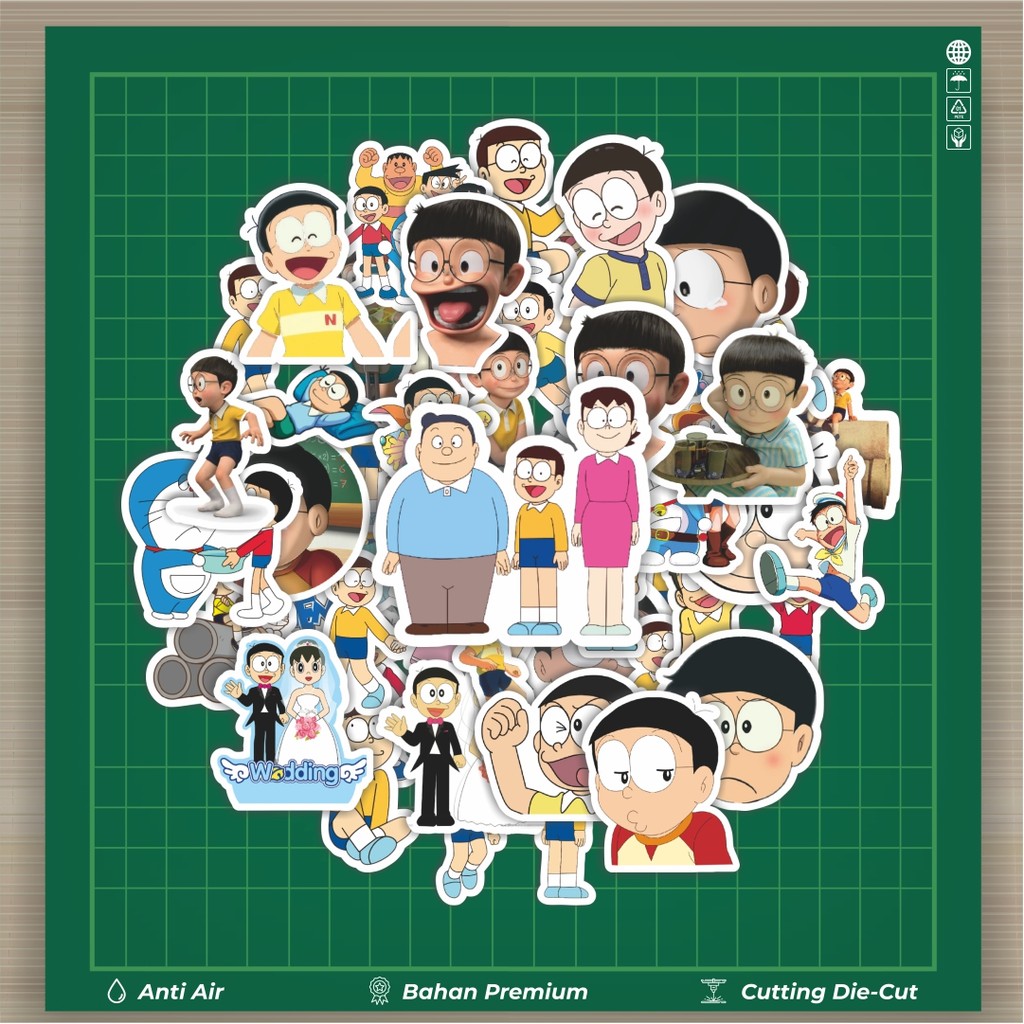 

HOT 50 PCS STIKER Stiker Anime Series Doraemon Character Nobita Stiker Fashion Cars Decal Dingin Kartu Album Custom Vinyl Anti Air- Sticker Aesthetic Buku Journal Koper Casing HP Tablet Laptop Helm Motor Botol Minum