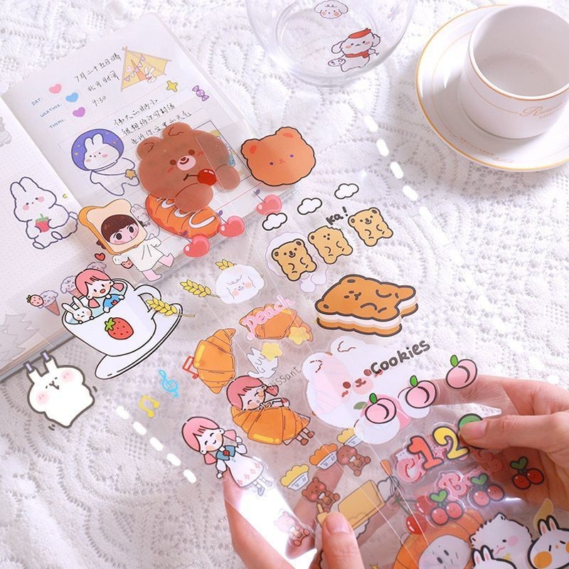 

Stiker dekorasi transparant jumbo - planner journal - stickers korea lucu kreatif [thehanscorner]