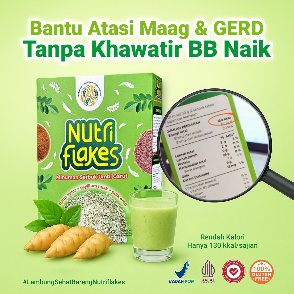 

Sereal Umbi Garut - Solusi Atasi Asam Lambung Maag Kronis Gerd Suplemen Makanan Diet