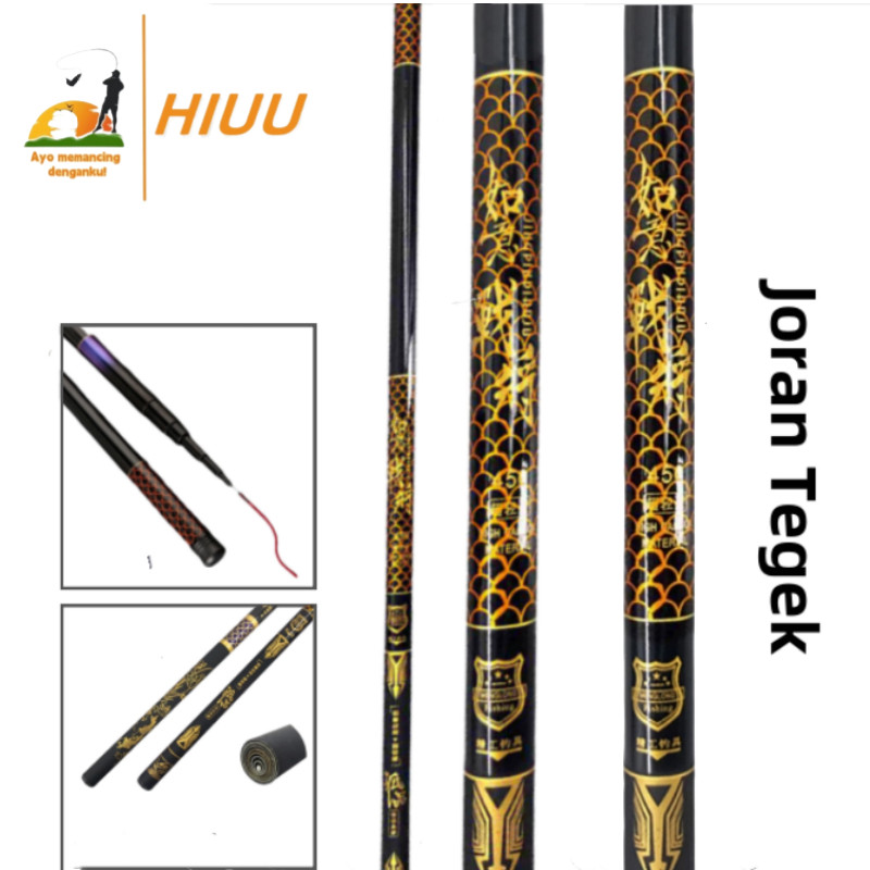HIUU COD Joran Tegek  Batik 270 360 450 540 Carbon Medium hard/joran tegek/joran tegak