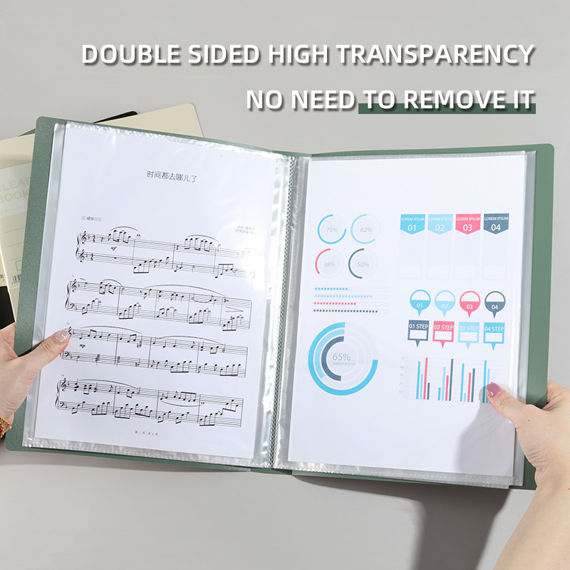 

A4 Multi-Pocket Folder (20/30/40/60 Sheets) - Organizer Binder with Dividers, Sheet Music Holder & Insert Pockets