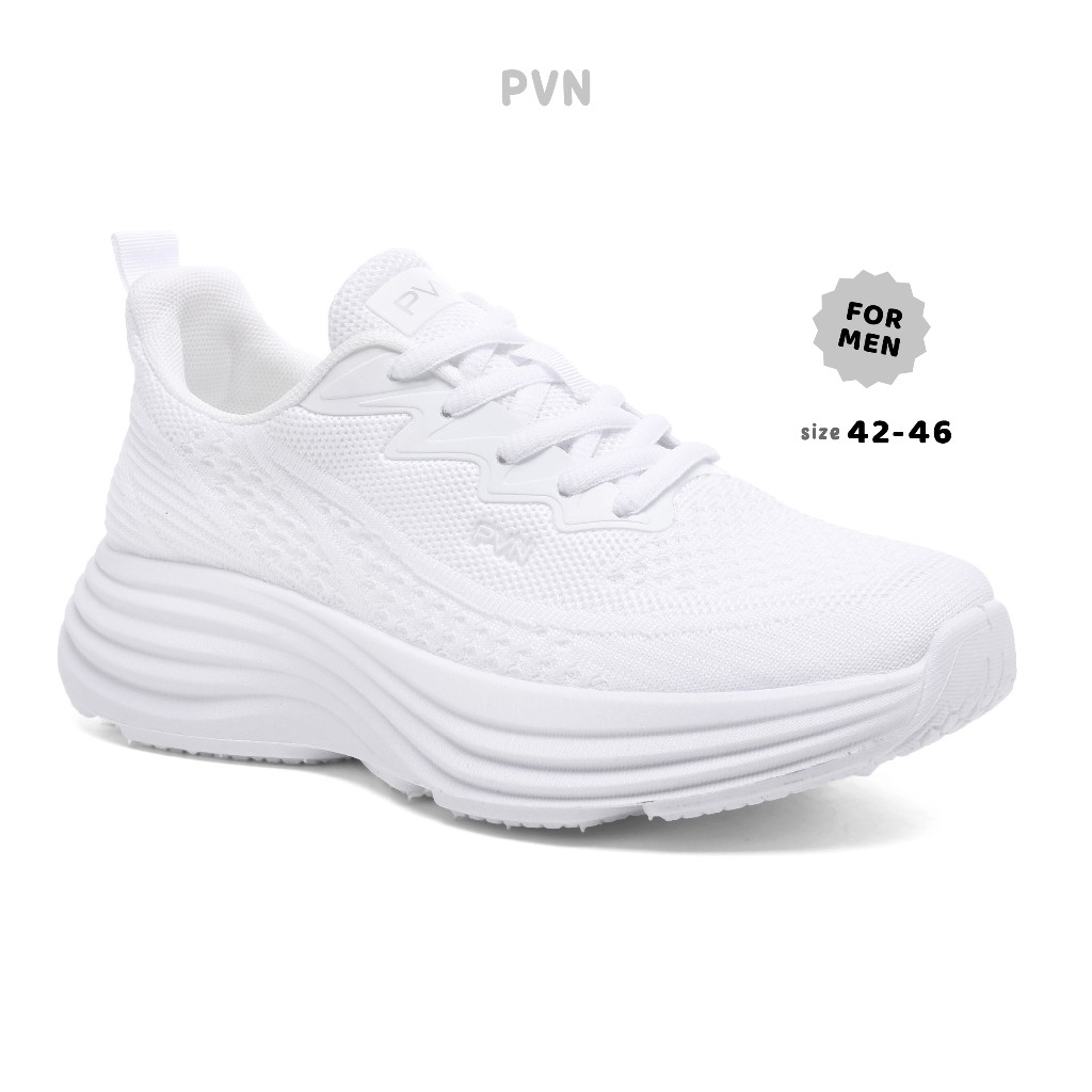 PVN Minji Sepatu Pria Sneakers Sepatu Olahraga Kasual Shoes Putih 270