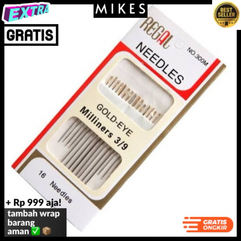 Jarum Regal jahit tangan / 3/9 1/5 / anti ribet  sepatu top